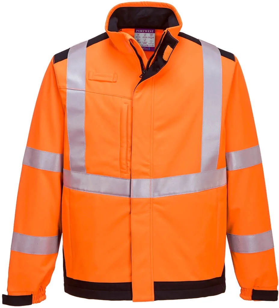 PORTWEST Multinorm Softshelljacke mit Lichtbogen Schutz MV72