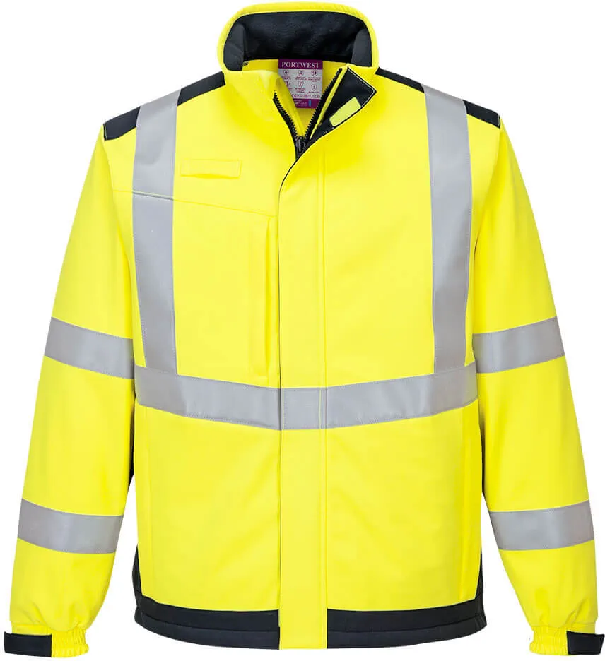 PORTWEST Multinorm Softshelljacke mit Lichtbogen Schutz MV72