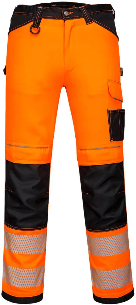 PORTWEST PW303 Leichte Warnschutz-Stretch Arbeitsbundhose