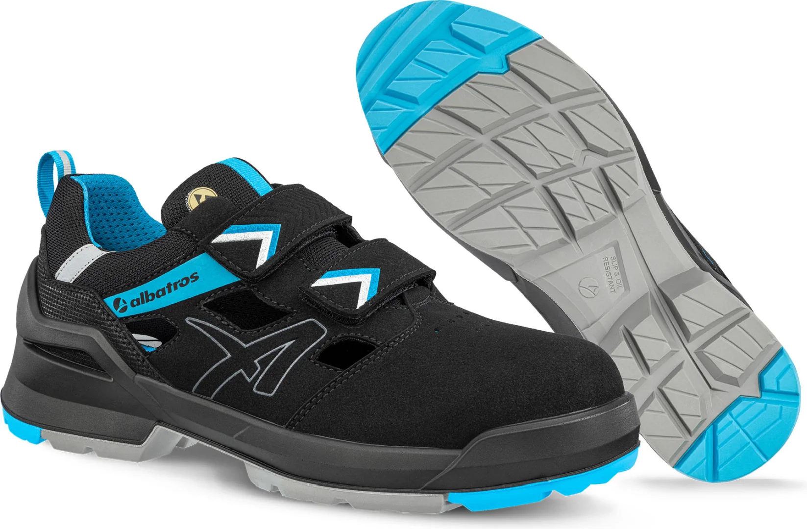 albatros Sicherheitssandale FORGE AIR BLACK/BLUE LOW