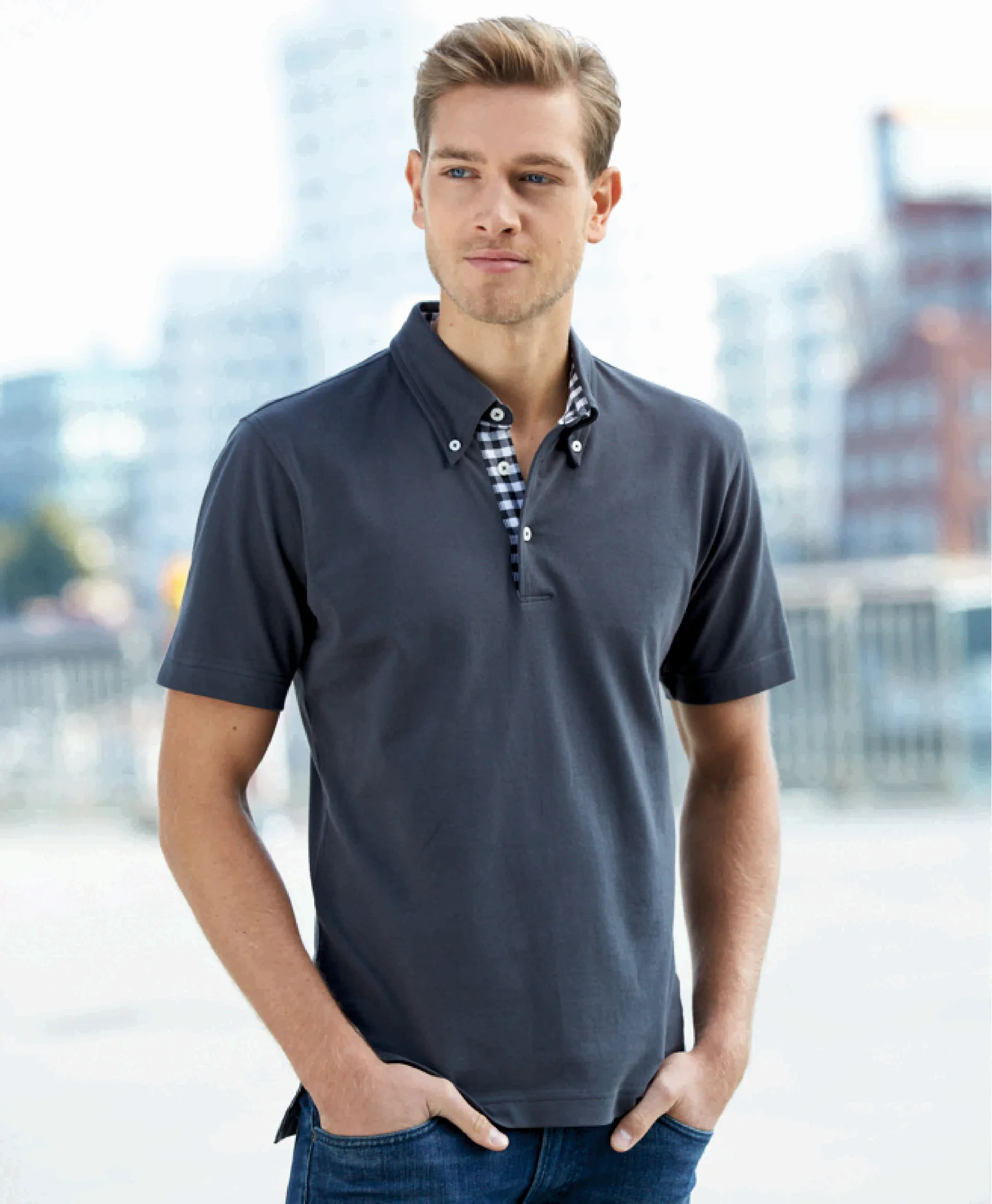 James & Nicholson Men`s Plain Polo