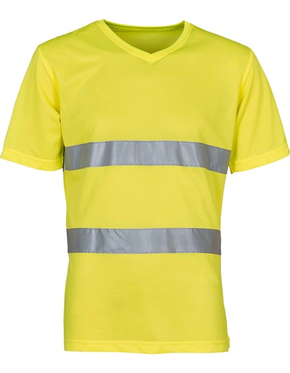 YOKO Hi Vis Top Cool Super Light V-Neck T-Shirt