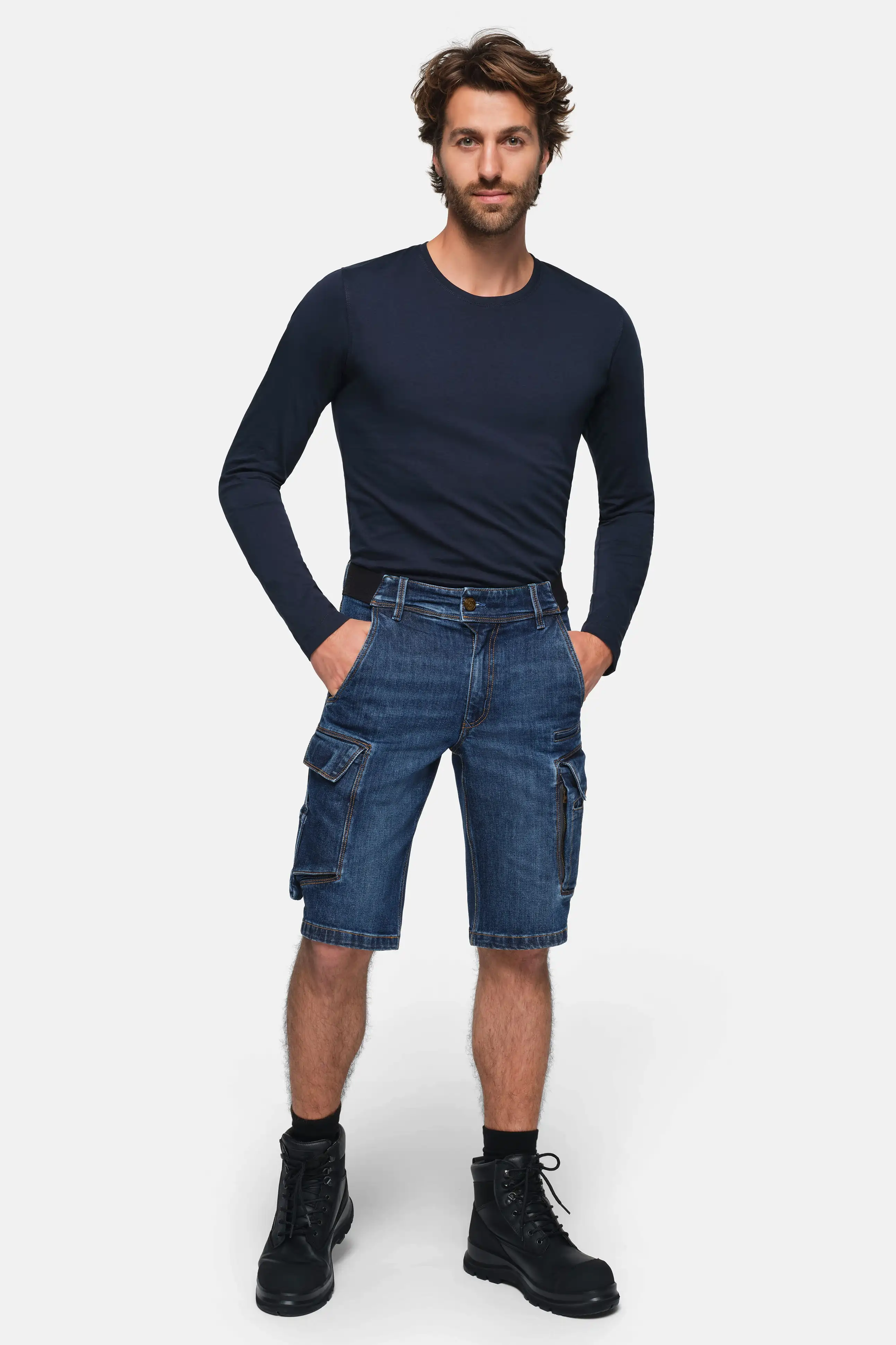 HAKRO Worker-Jeansshort 736 Dyneema® X-Stretch ECO