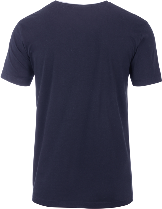 James & Nicholson Men's Bio V-Neck T-Shirt mit Brusttasche