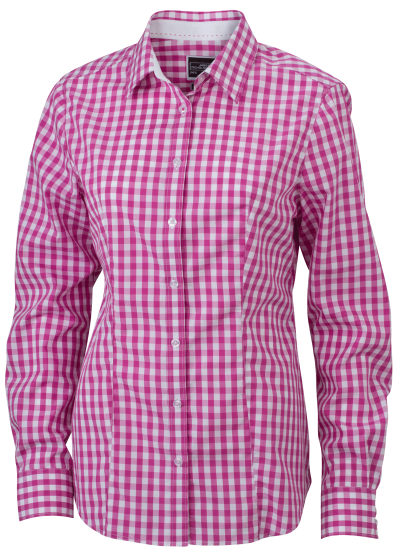 James & Nicholson Ladies Checked Blouse 