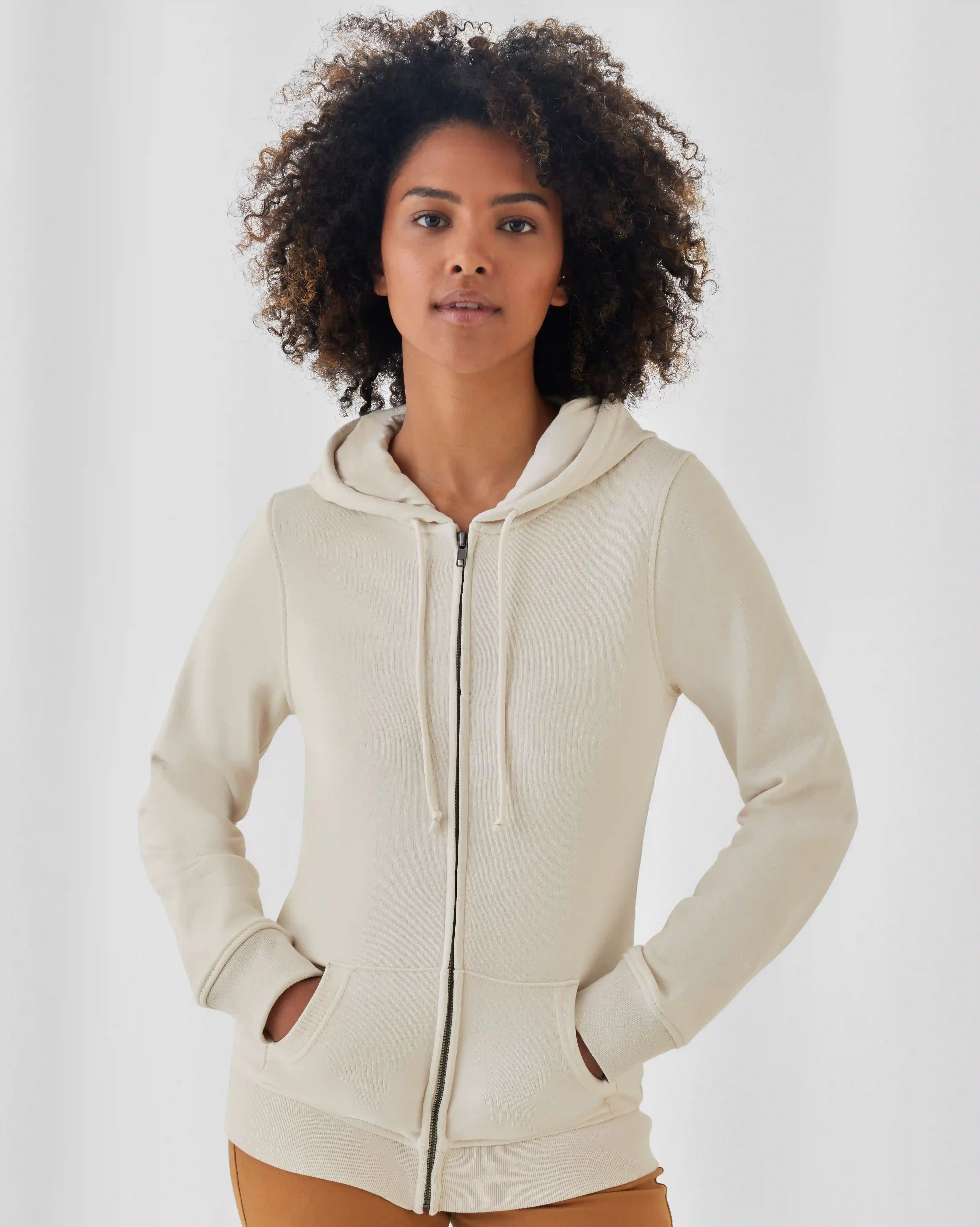 B&C Organic Zipped Hood Jacket Women