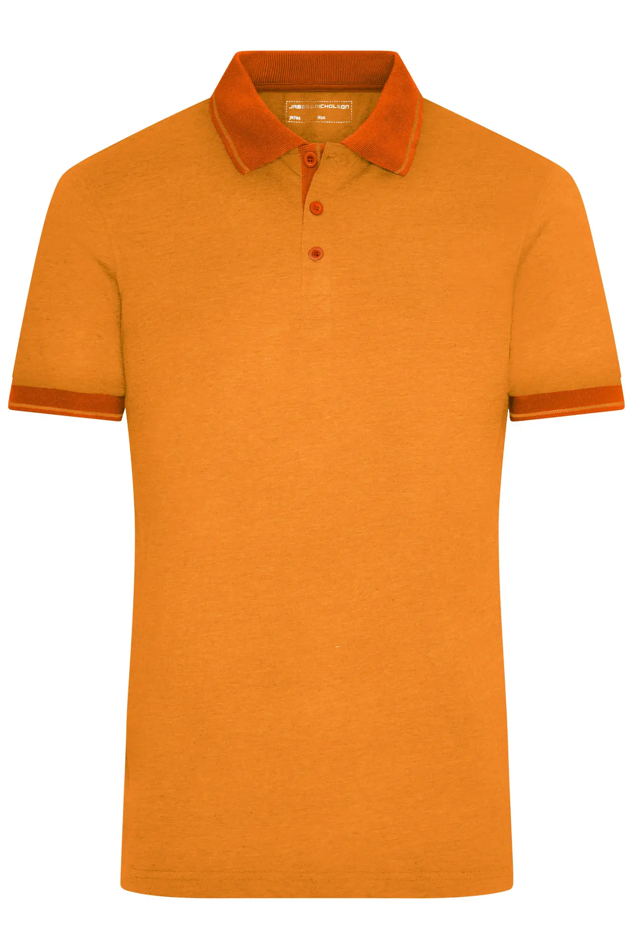 James & Nicholson Mens Jersey Heather Polo